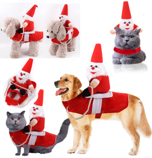 Santa Rider Pet Costume