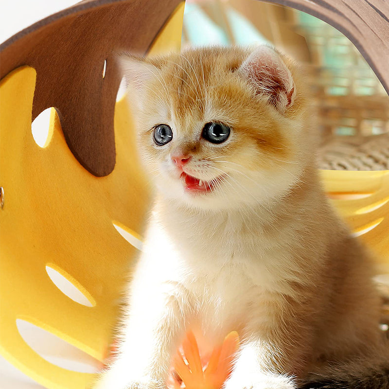 Cat Tunnel Cat Toy Felt Pom Splicing Deformable Kitten Nest Collapsible Tube House Tunnel Interactive Pet Toy Cat Accessories — product detail