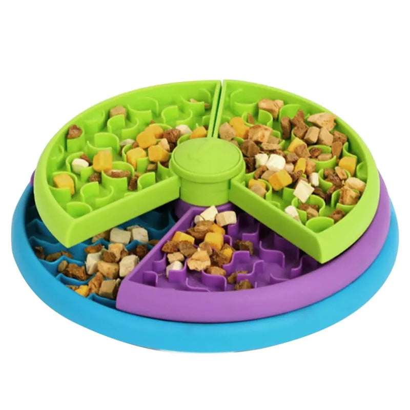 Slow Food Bowl Anti Choking Cat Bowl Dog Basin Puzzle Feeder Healthy Pet Rotating Game Board Pet Products — product detail
