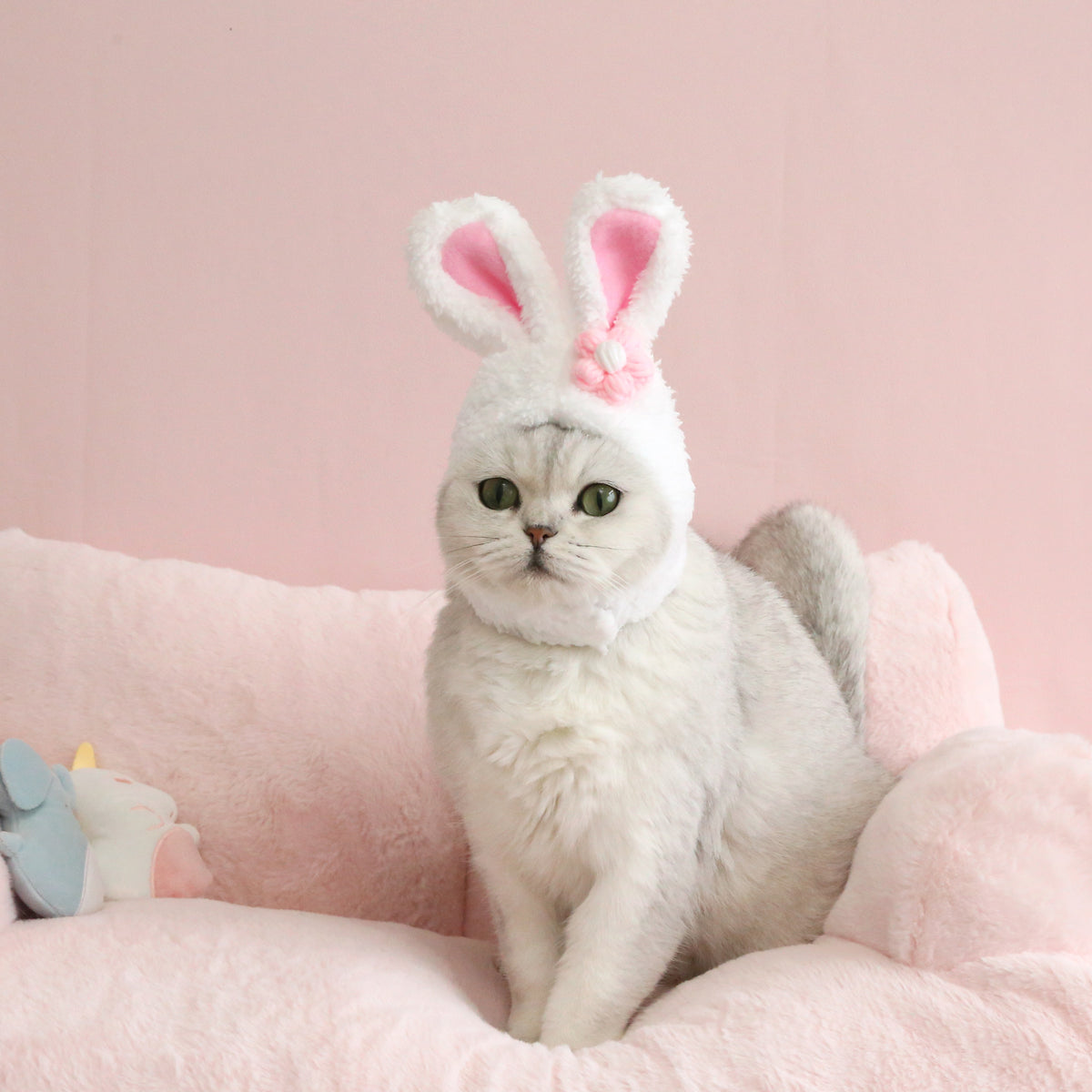 Plush Cartoon Cat Dog Rabbit Ears Cute Easter Decoration Hat Head Cover Pets Products — product detail