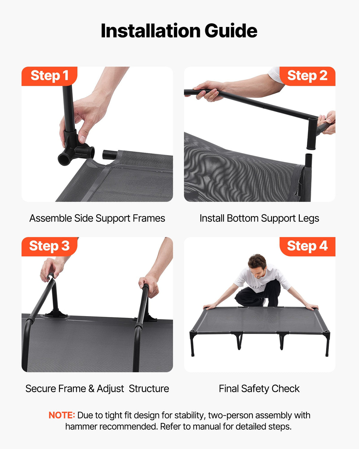 Extra-Large Raised Dog Cot — product detail
