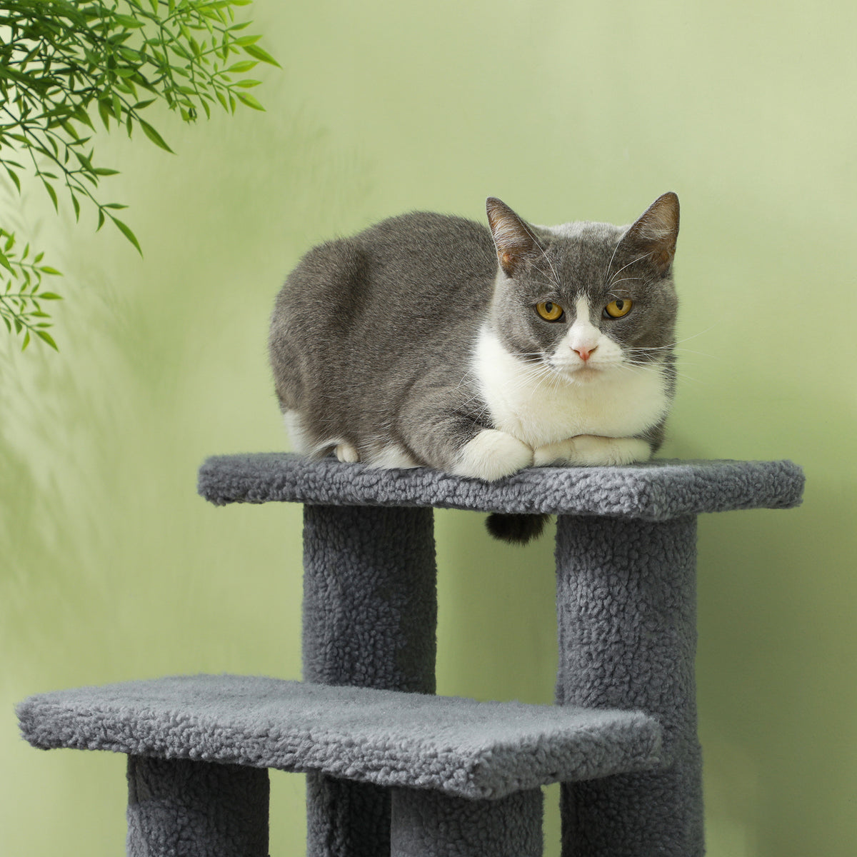 Four-Step Carpeted Cat Stairs — product detail