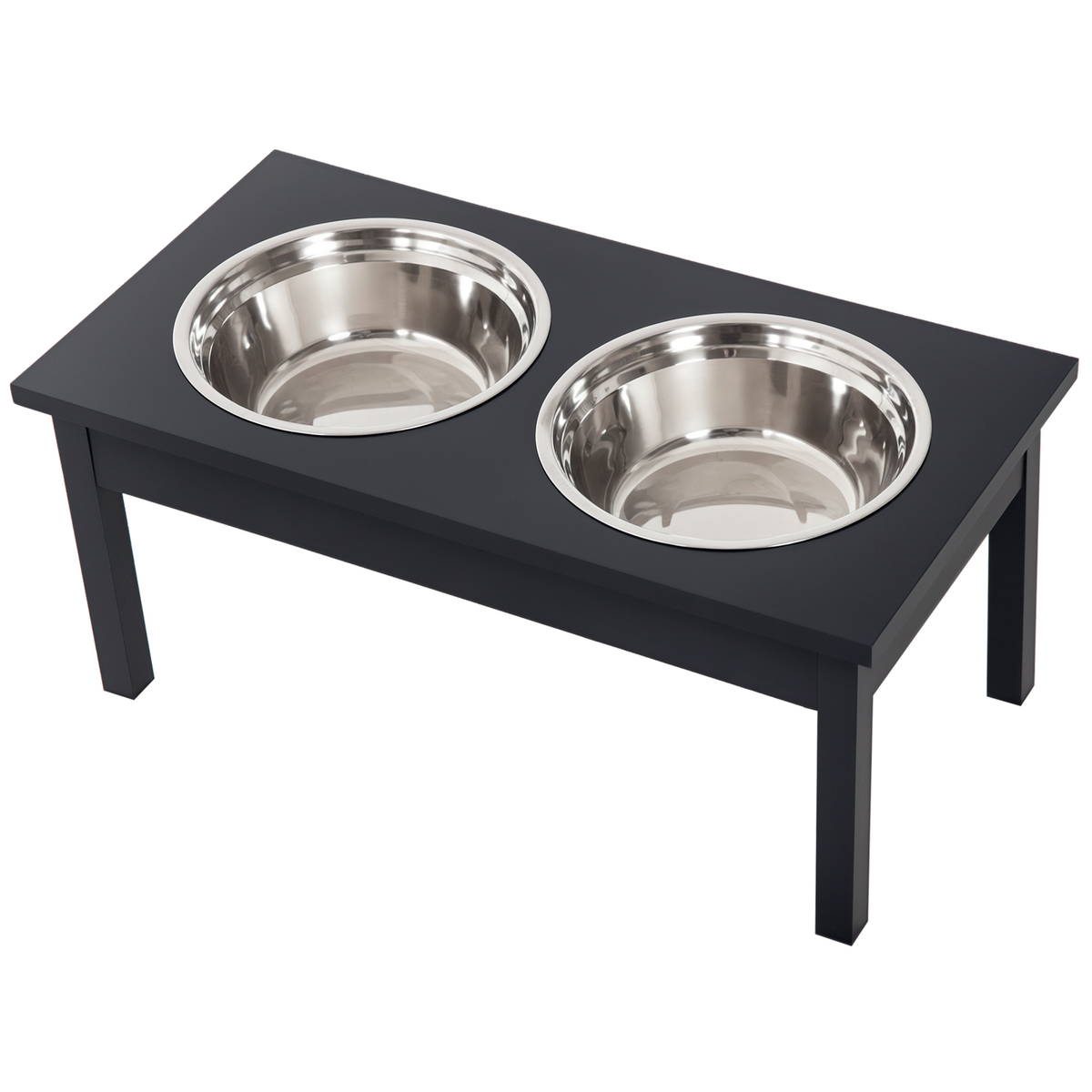 23-Inch Wooden Dog Feeding Station