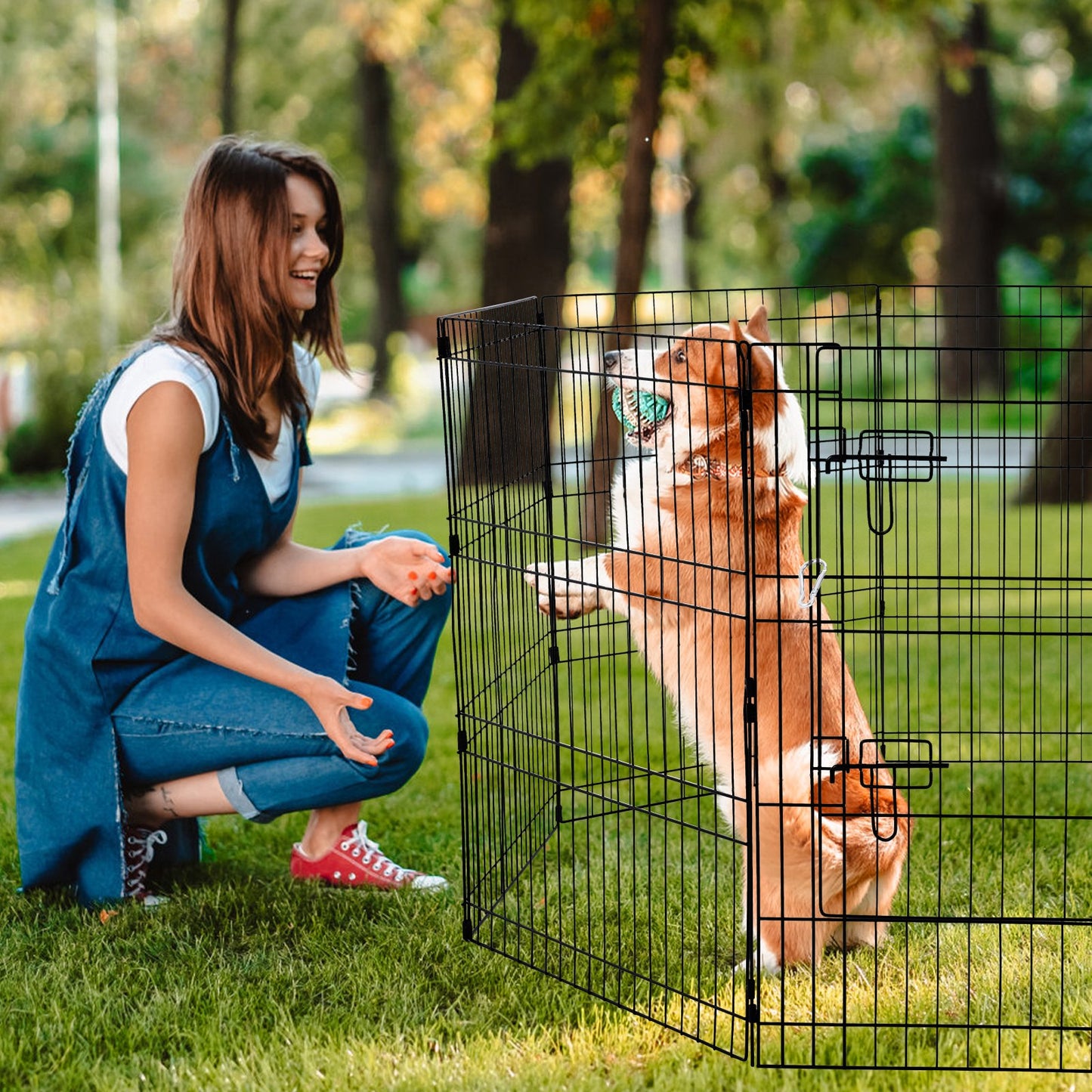 30-Inch Eight-Panel Dog Playpen