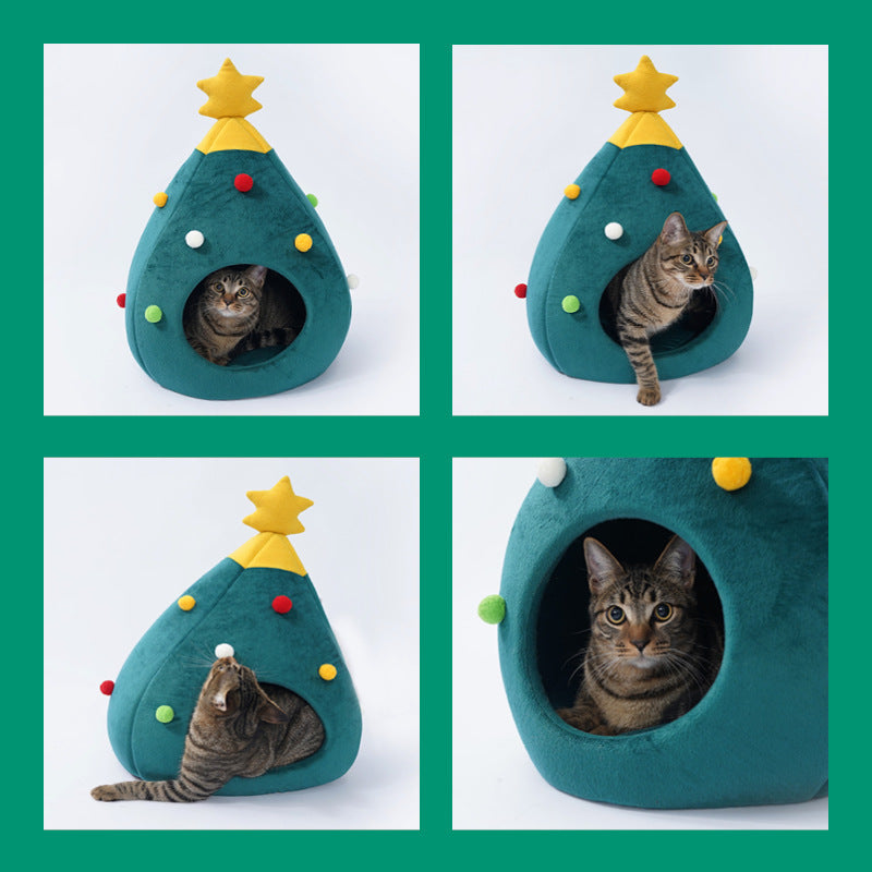 Pet Christmas Tree Cat Cat Bed Cat Mat Kennel Felt Litter Cat Supplies — product detail