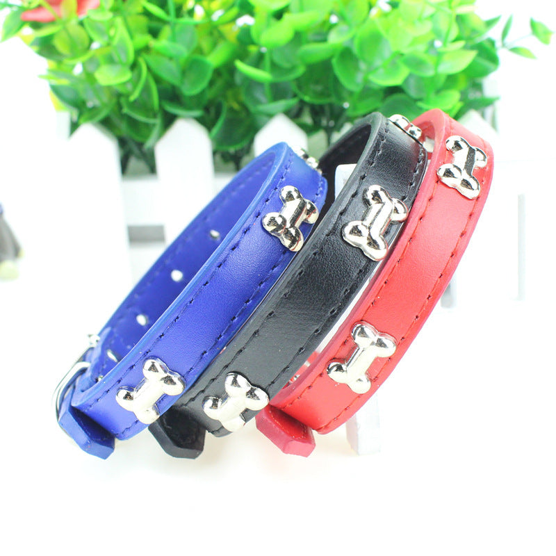 Fashionable Personality Pet PU Neck Ring Accessories — product detail
