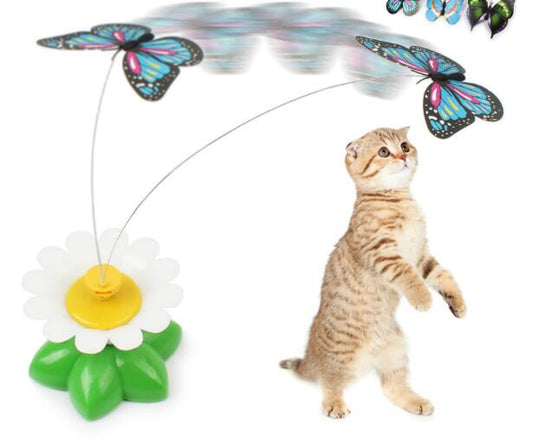 Rotating Bird & Butterfly Cat Toy