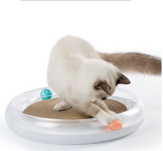 Round Cat Scratcher with Ball Track