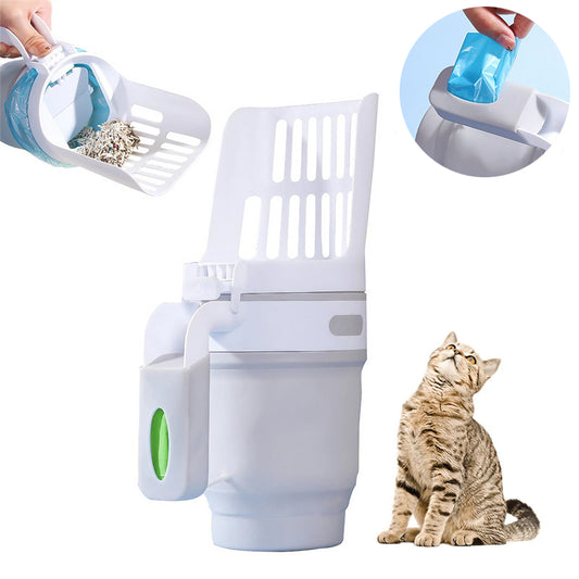 Cat Litter Scoop with Waste-Bag Holder