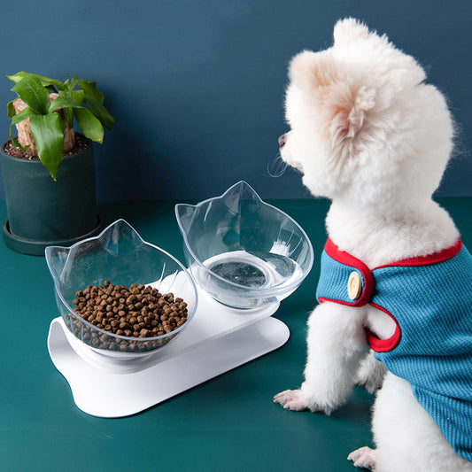 Raised Cat-Ear Food Bowls