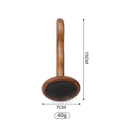 Pet Comb Solid Wood Antique Hair Removing Products — product detail