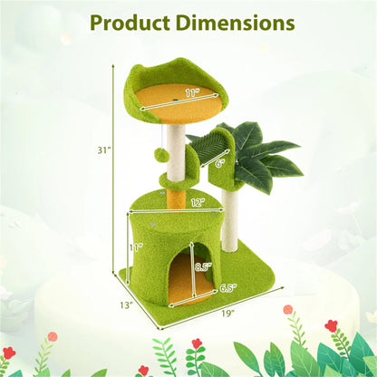 Palm-Tree Cat Scratcher with Grooming Brush — product detail