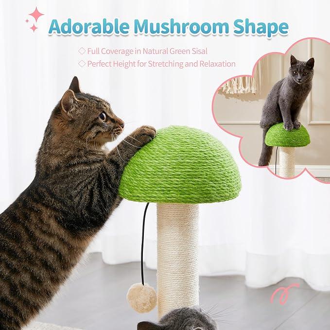 Mushroom Cat Scratcher with Ball Track — product detail