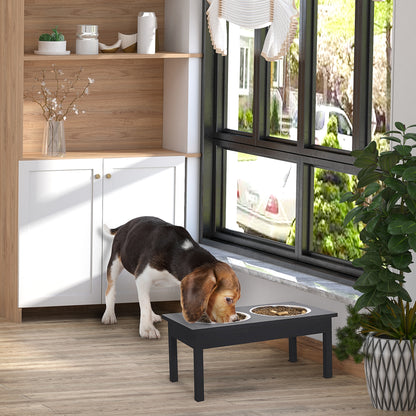 23-Inch Wooden Dog Feeding Station — product detail