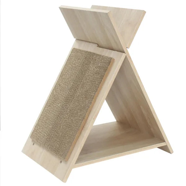 Wooden Cat Scratcher with Tunnel — product detail