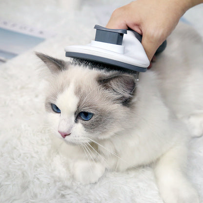 Cat Self-Cleaning Comb Stainless Steel Dog Comb Hair Brush One Key To Remove Floating Artifact — product detail