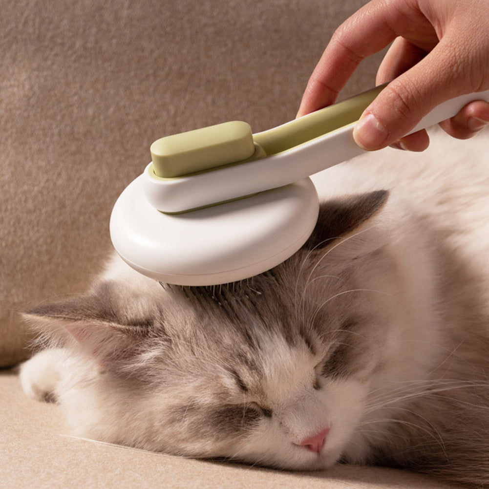 Pet Dog Hair Remover Cat Brush Grooming Tool Automatic Massage Comb Round Hair Brush For Cat Dog Pet Supplies — product detail