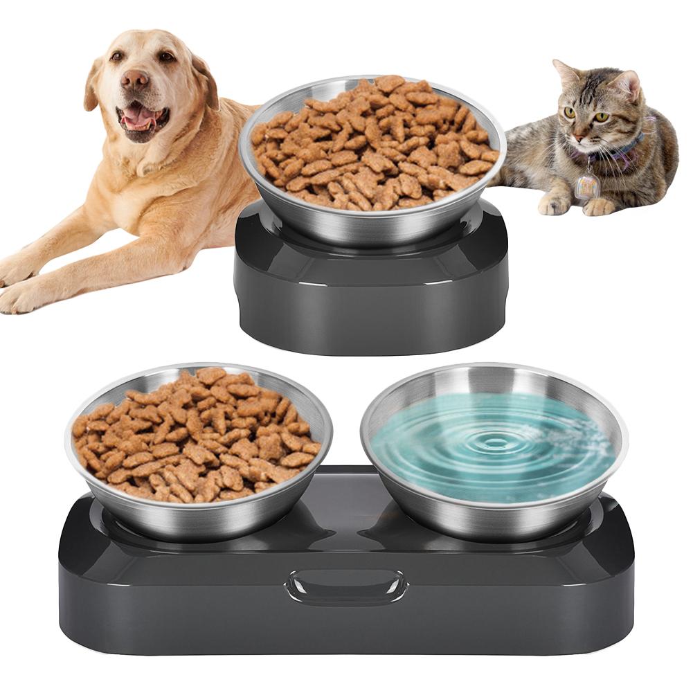 Pet Stainless Steel Bowl Pet Double Night — product detail