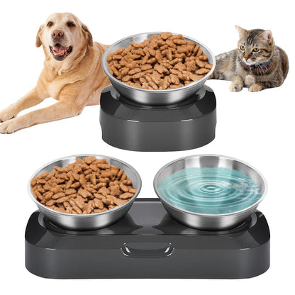 Pet Stainless Steel Bowl Pet Double Night — product detail