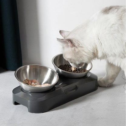 Pet Stainless Steel Bowl Pet Double Night — product detail