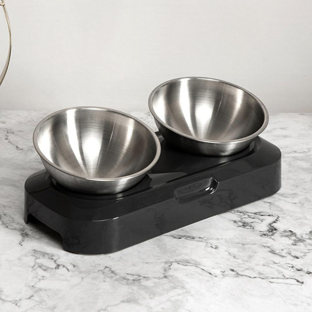 Pet Stainless Steel Bowl Pet Double Night — product detail