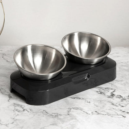 Pet Stainless Steel Bowl Pet Double Night — product detail