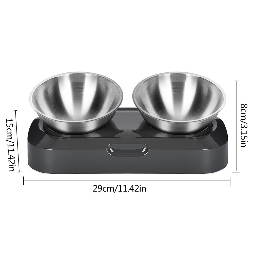Pet Stainless Steel Bowl Pet Double Night — product detail