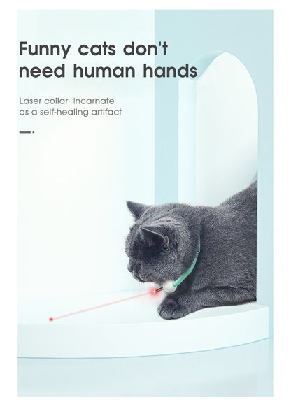 Automatic Cat Toy Smart Laser Teasing Cat Collar Electric USB Charging Kitten Amusing Toys Interactive Training Pet Items — product detail