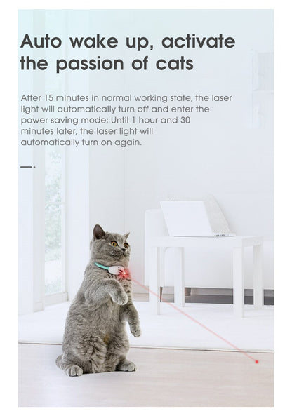 Automatic Cat Toy Smart Laser Teasing Cat Collar Electric USB Charging Kitten Amusing Toys Interactive Training Pet Items — product detail