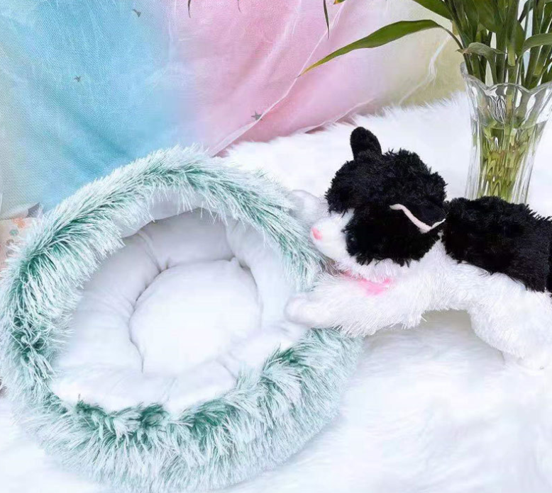 2 In 1 Dog And Cat Bed Pet Winter Bed Round Plush Warm Bed House Soft Long Plush Pets Bed — product detail