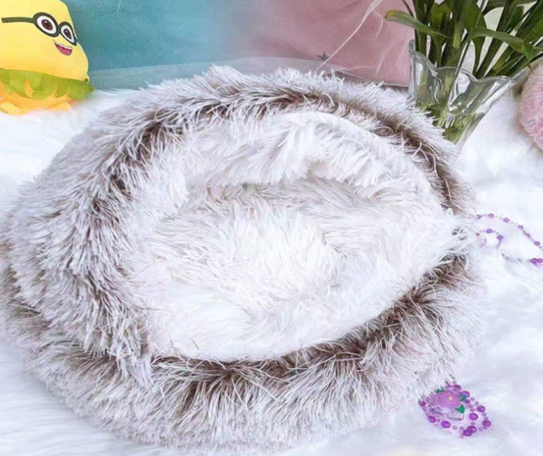 2 In 1 Dog And Cat Bed Pet Winter Bed Round Plush Warm Bed House Soft Long Plush Pets Bed — product detail