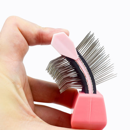 Pet Self Cleaning Hair Brush Cleaning Pets Supplies Cat Double Sided Soft Comb — product detail