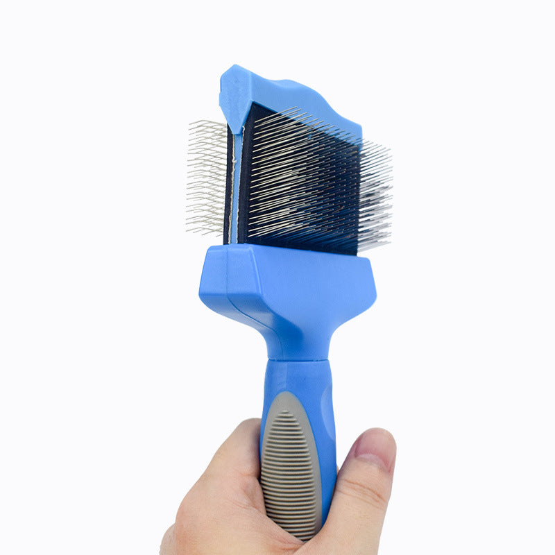 Pet Self Cleaning Hair Brush Cleaning Pets Supplies Cat Double Sided Soft Comb — product detail