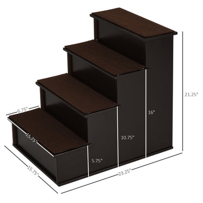 Cushioned Pet Steps — Brown — product detail