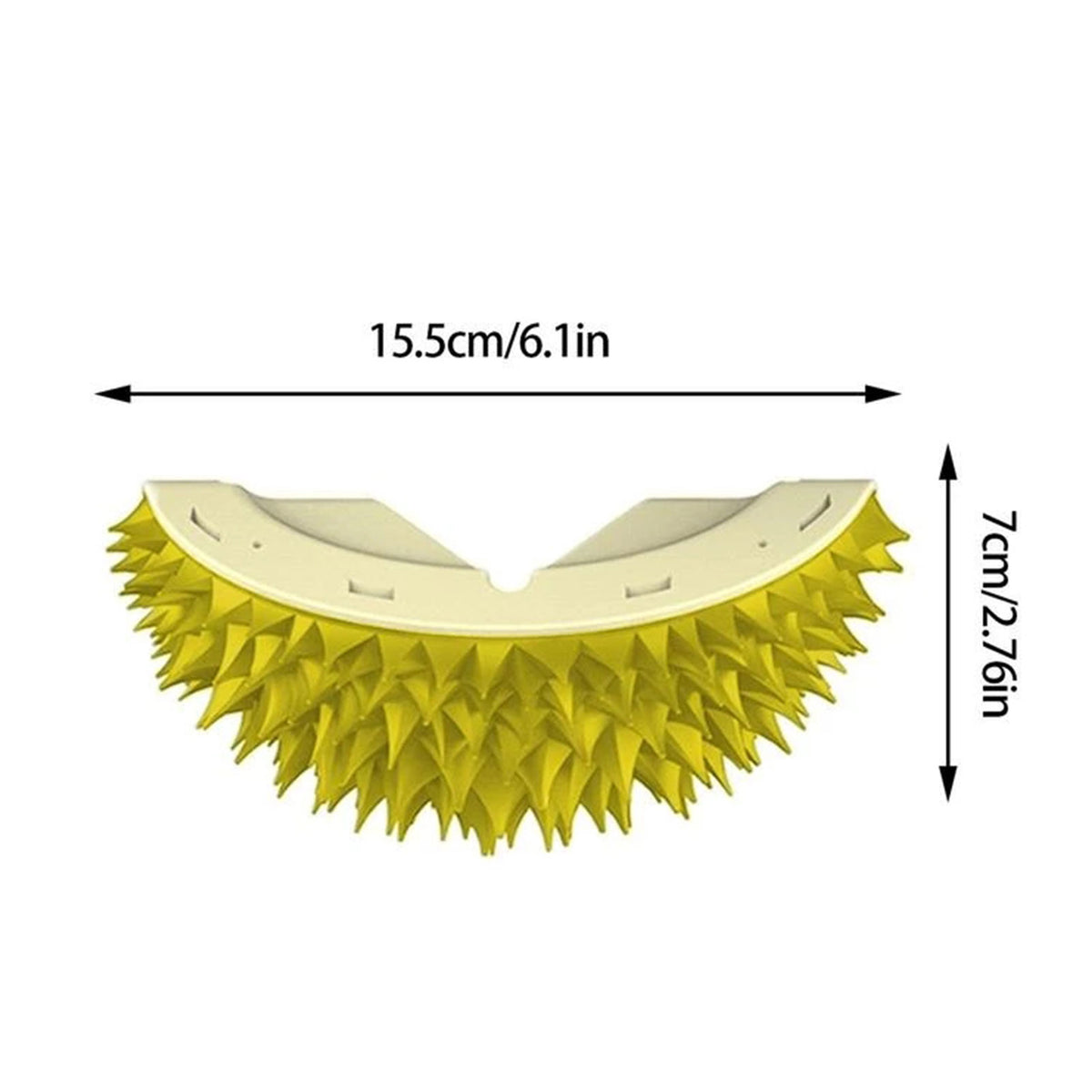 Durian Cat Brush, Dog Cat Self Groomer, Wall Corner Scratcher Massage Combs Durian Shape Molars Eat Slowly Toys Multifunctional Scratch Massager Tool Pets Clean Teeth Healthy Toys — product detail
