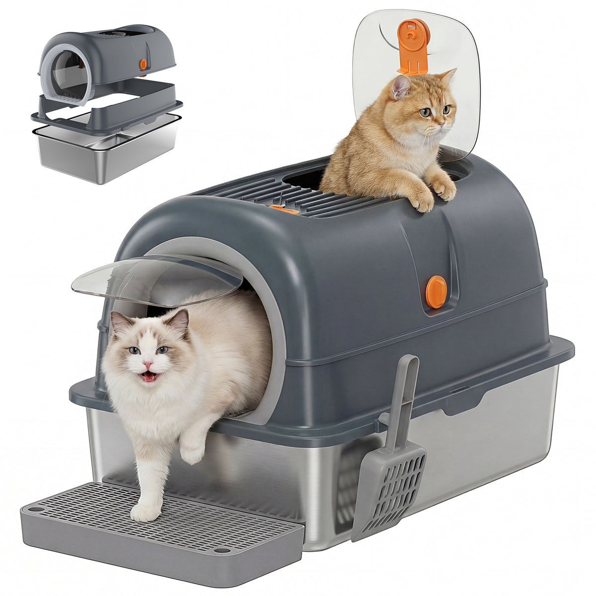Convertible-Lid Cat Litter Box – supplier product photo