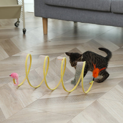 Cat Pets Toys Mouse Shape Balls Foldable Cat Kitten Play Tunnel Funny Cat Stick Mouse Supplies Simulation Mouse Pet Accessories — product detail