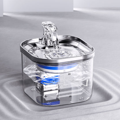 Pet Cat Dog Stainless Steel Automatic Circulation Water Dispenser Intelligent Fountain Pets Accessories — product detail