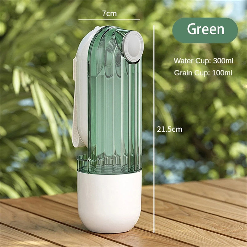 2 In 1 Pet Water Cup Segment Design Green Dog Walking Portable Drinking Cup Dog Feeding Supplies Pet Supplies Dog Walking Water Feeder Pets Products — product detail