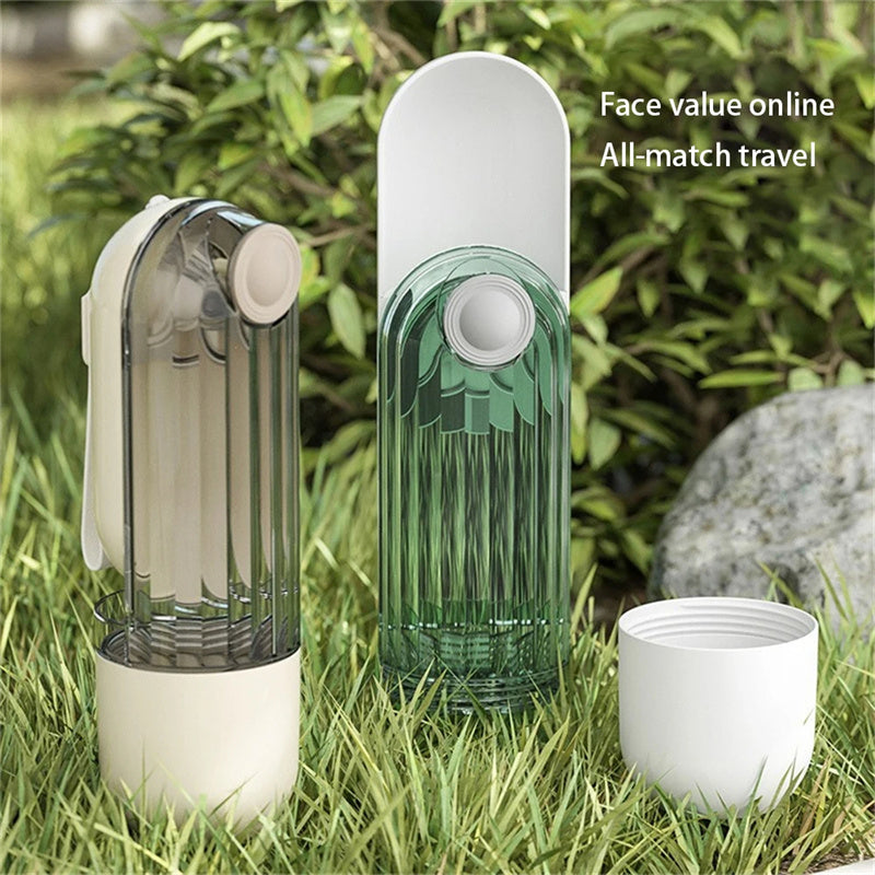 2 In 1 Pet Water Cup Segment Design Green Dog Walking Portable Drinking Cup Dog Feeding Supplies Pet Supplies Dog Walking Water Feeder Pets Products — product detail