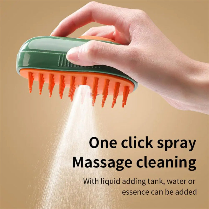 Steamy Cat Brush Cat Dog Grooming Comb Electric Self Cleaning Steam Cat Brush For Massage Avocado Shape Pet Spray Cat Grooming — product detail