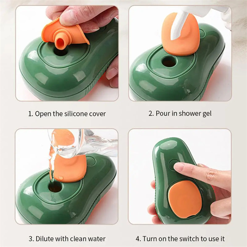 Steamy Cat Brush Cat Dog Grooming Comb Electric Self Cleaning Steam Cat Brush For Massage Avocado Shape Pet Spray Cat Grooming — product detail