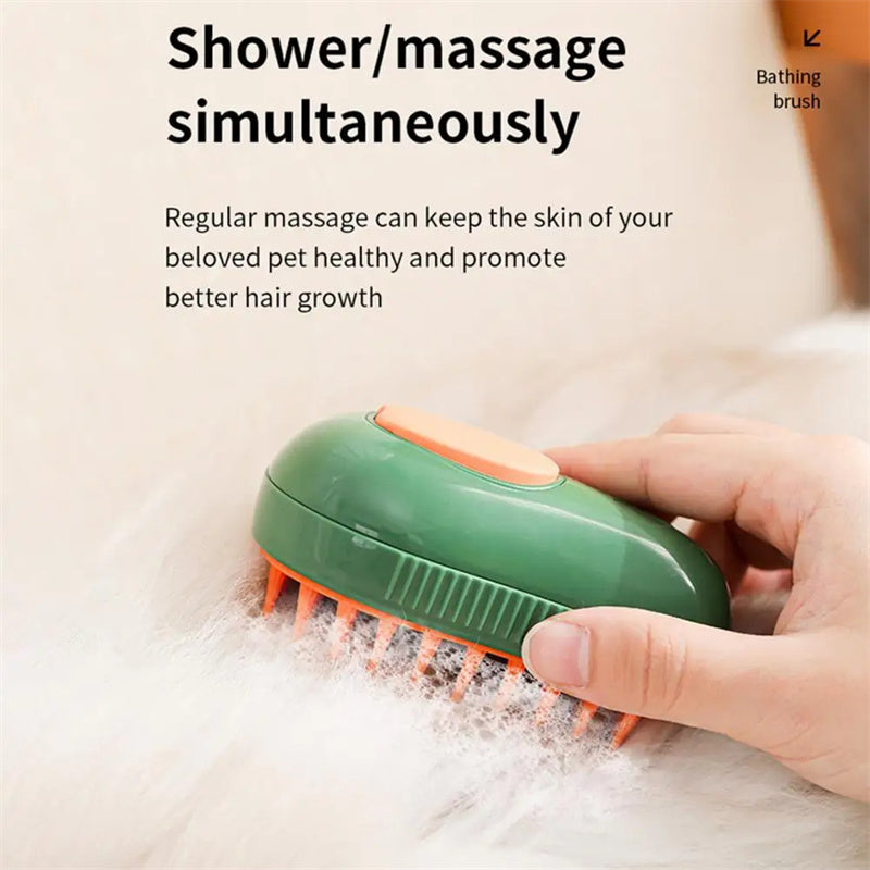 Steamy Cat Brush Cat Dog Grooming Comb Electric Self Cleaning Steam Cat Brush For Massage Avocado Shape Pet Spray Cat Grooming — product detail