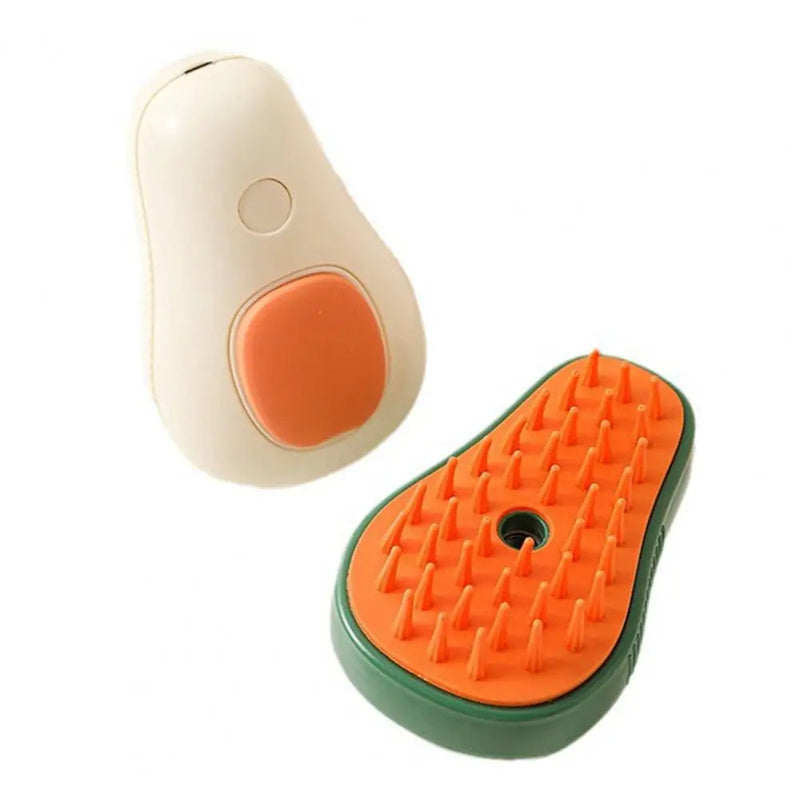 Steamy Cat Brush Cat Dog Grooming Comb Electric Self Cleaning Steam Cat Brush For Massage Avocado Shape Pet Spray Cat Grooming — product detail