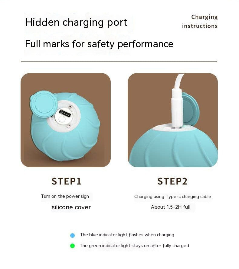 Smart Cat Toys Rolling Ball Pet Cat Owner Interactive Pets Toys Automatic Bouncing Ball USB Self Hi Teasing Kittens Jumping Ball — product detail