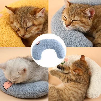 Little Pillow For Cats Fashion Neck Protector Deep Sleep Puppy U-Shaped Pillow Pets Pillow Kitten Headrest Dog Sleeping Pillow Pet Products — product detail