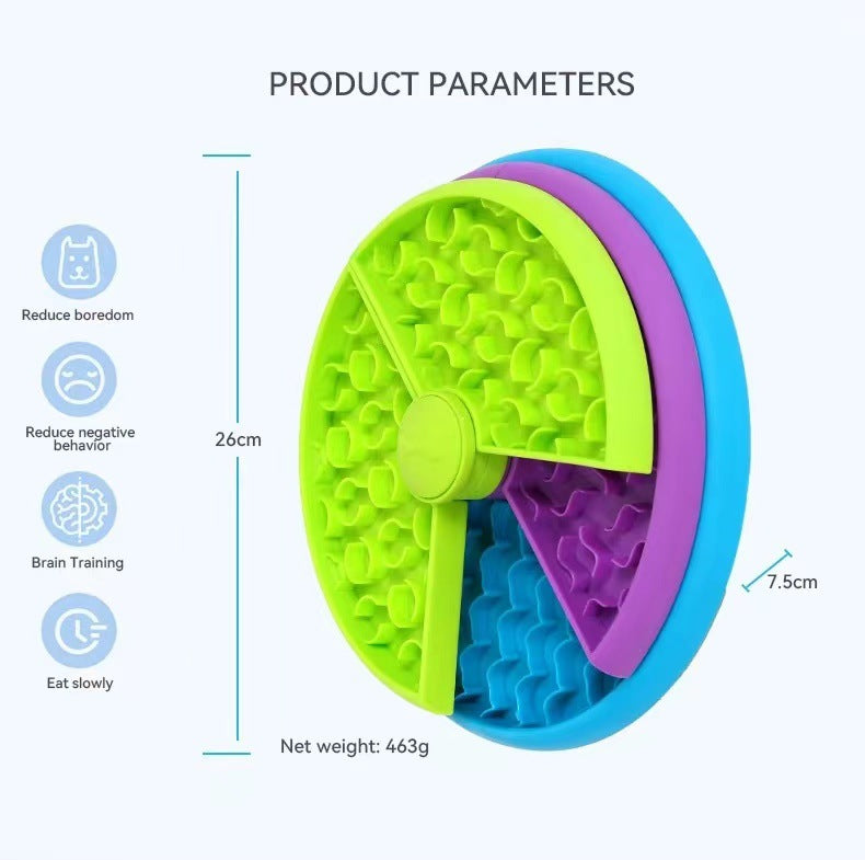 Slow Food Bowl Anti Choking Cat Bowl Dog Basin Puzzle Feeder Healthy Pet Rotating Game Board Pet Products — product detail
