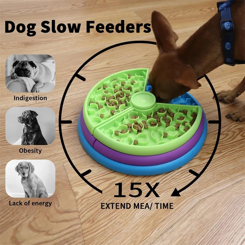 Slow Food Bowl Anti Choking Cat Bowl Dog Basin Puzzle Feeder Healthy Pet Rotating Game Board Pet Products — product detail
