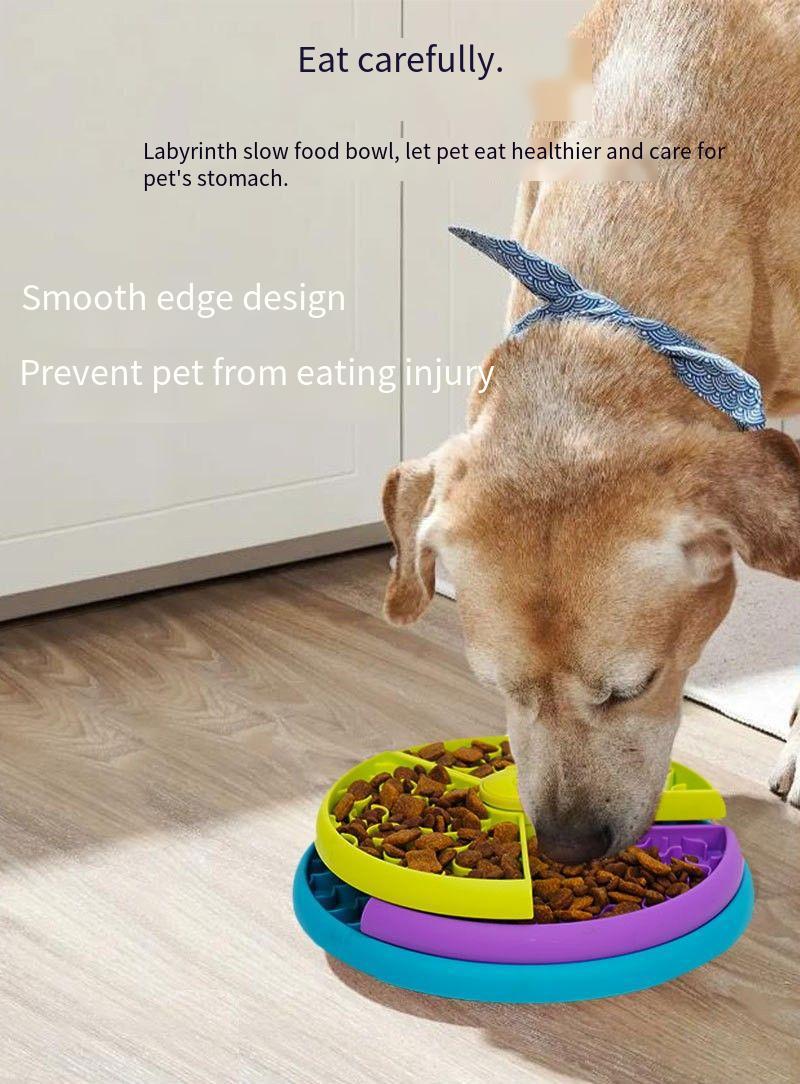 Slow Food Bowl Anti Choking Cat Bowl Dog Basin Puzzle Feeder Healthy Pet Rotating Game Board Pet Products — product detail