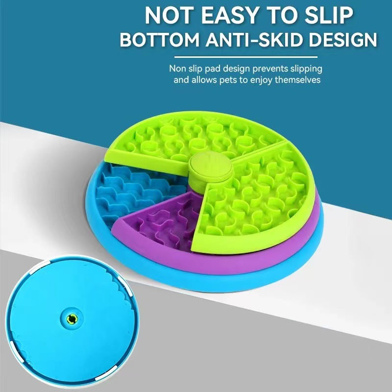 Slow Food Bowl Anti Choking Cat Bowl Dog Basin Puzzle Feeder Healthy Pet Rotating Game Board Pet Products — product detail